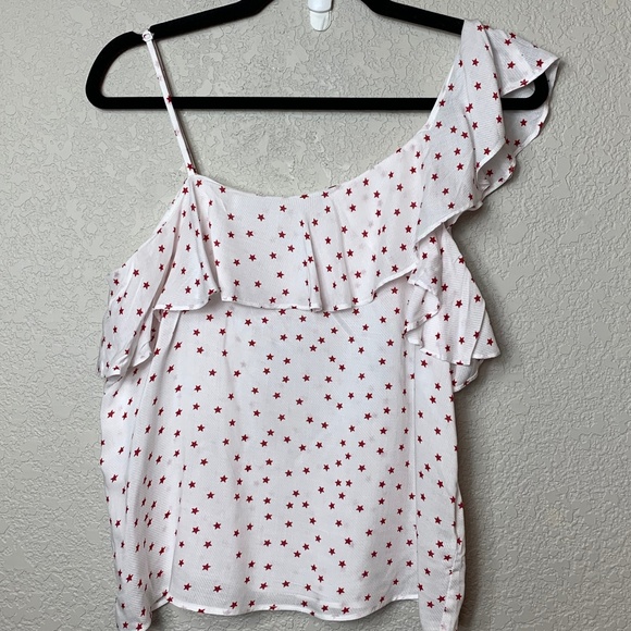 BB Dakota Tops - BB Dakota Starring You Ruffle Shoulder Top - MED